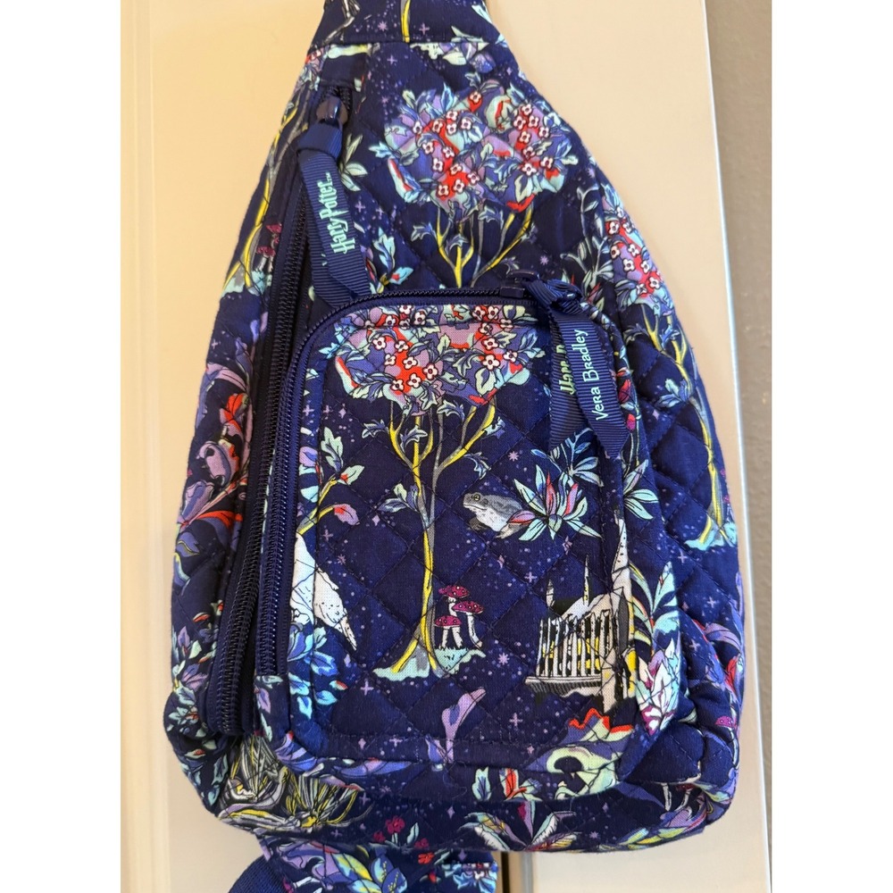 Vera Bradley Harry Potter Forbidden Forest Mini Sling Backpack Quilt Cotton Bag - Picture 2 of 9